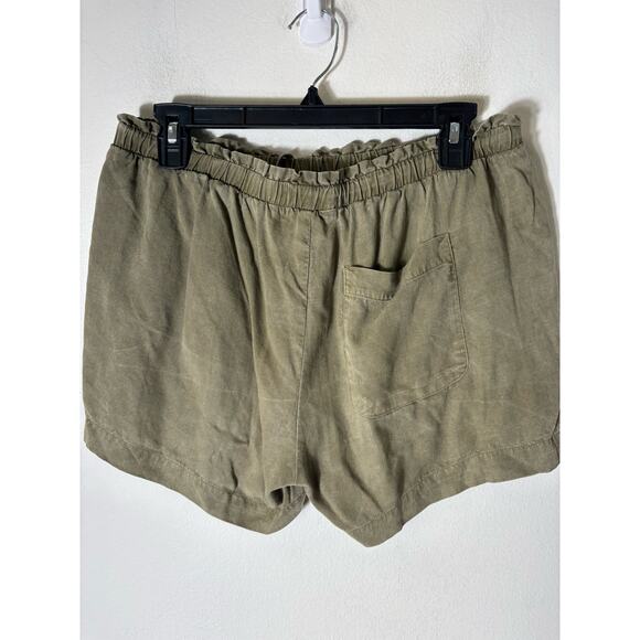 Cloth and Stone Army Green Draw String Cotton Short Shorts Sz M - Picture 1 of 2